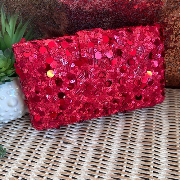 Simitri Cayenne Kitsch Clutch new with tags All-Over Sequin cocktail party - Picture 9 of 16